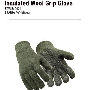 Insulated Wool Grip Gloves green